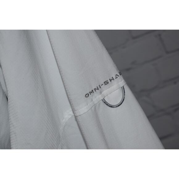 Columbia PFG Performance Fishing Gear Shirt Mens Size XL White Vented - Picture 3 of 7